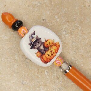 Stylus for ipad or phone ( halloween cat orange stylus)